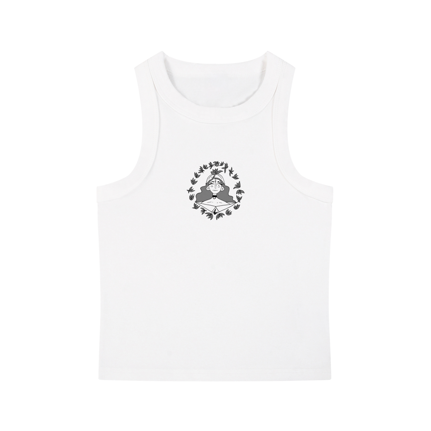 The Garden Hermit White Tank Top
