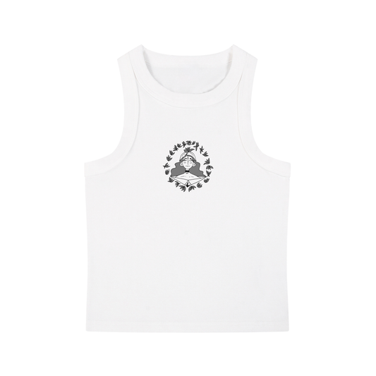 The Garden Hermit White Tank Top